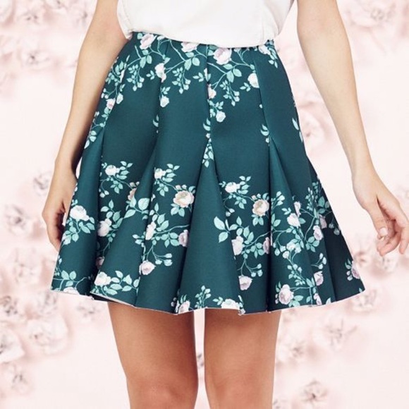 LC LAUREN CONRAD Floral SKirt - Picture 1 of 6